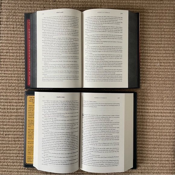 Fourth Wing & Iron Flame by Rebecca Yarros - Hardcover - Picture 3 of 5